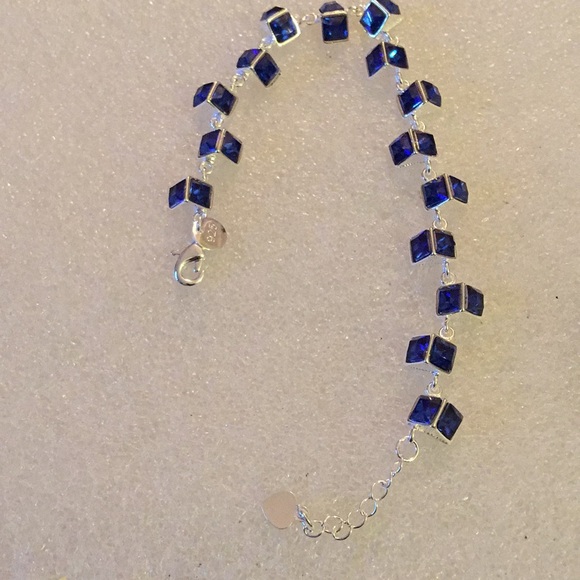 925 blue zircon bracelet - Picture 1 of 4